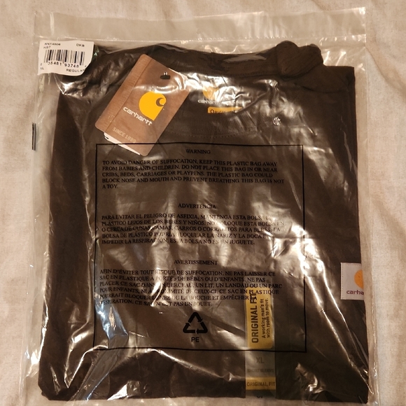 Carhartt Dark Brown T-Shirt with Logo - Picture 3 of 8